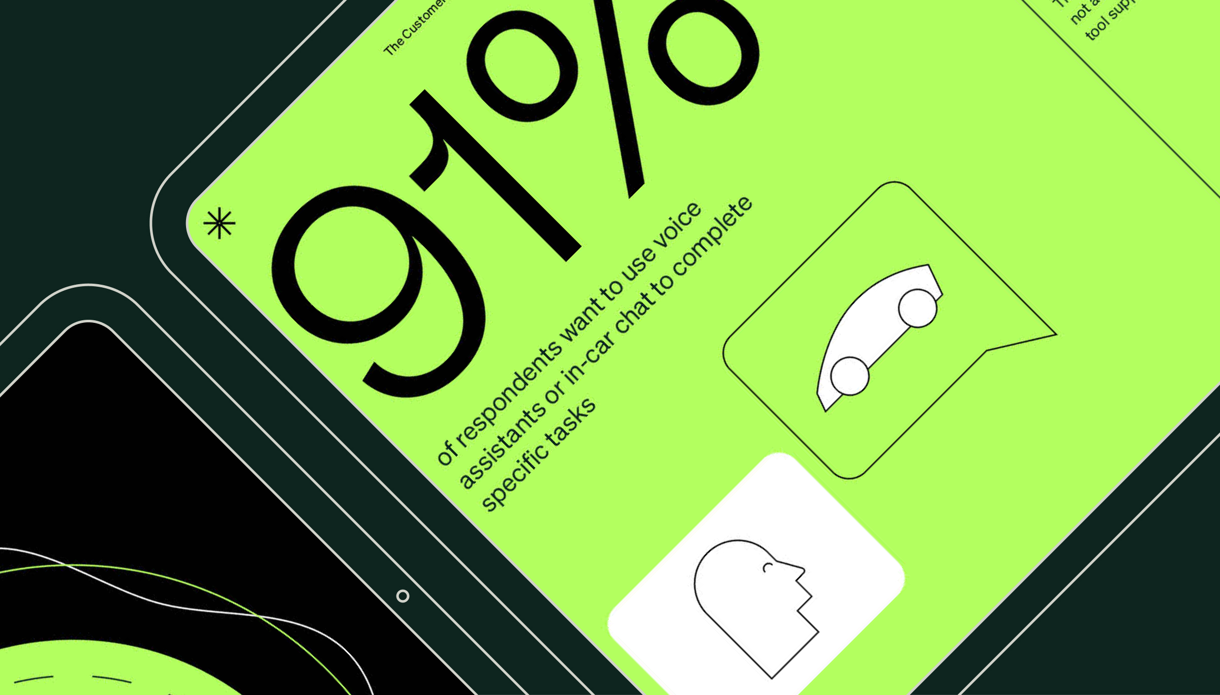 The app displays a green and black screen, indicating its current status or functionality.  